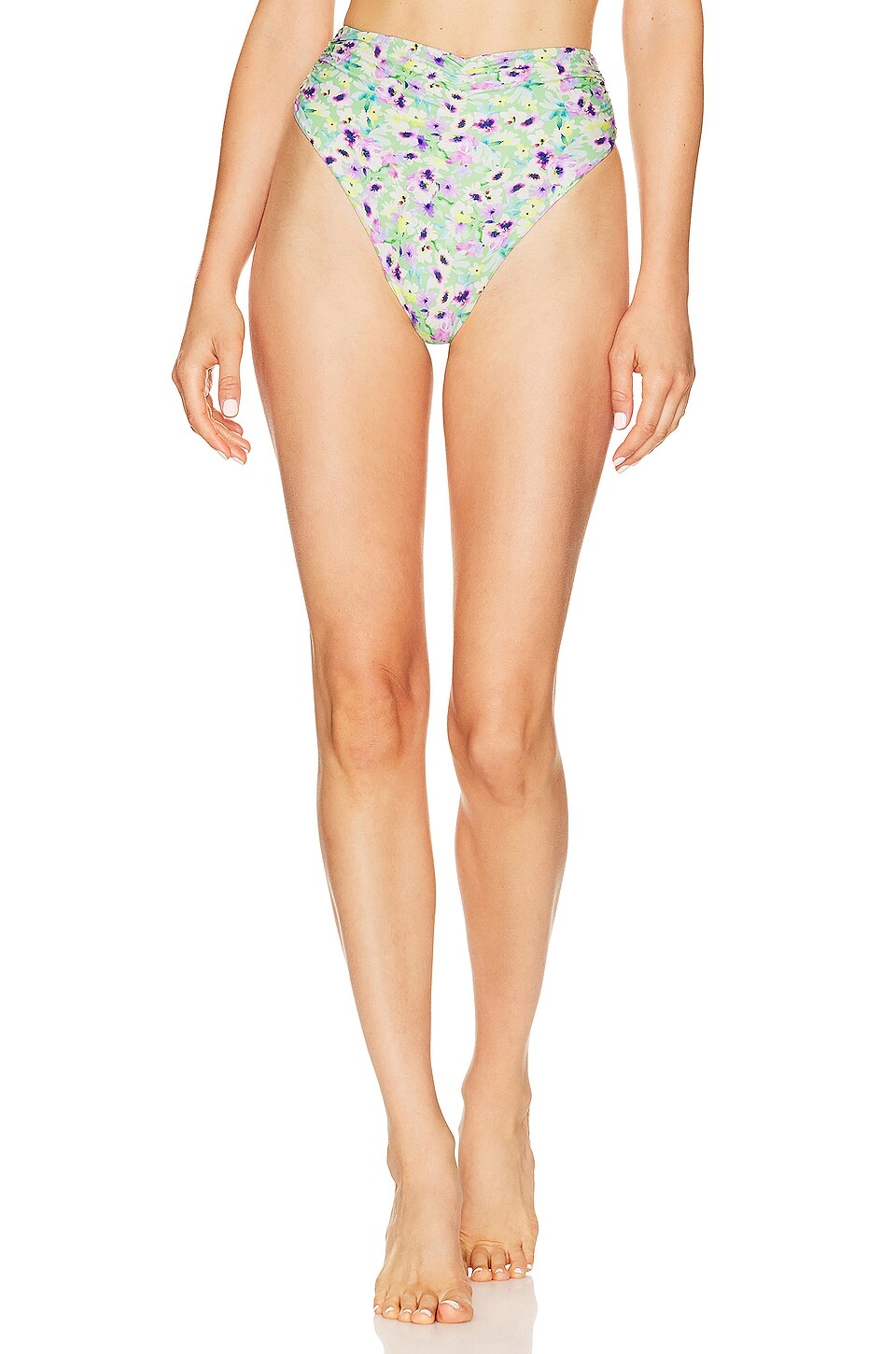 

Плавки Tularosa Normani High Waist, цвет Green Floral