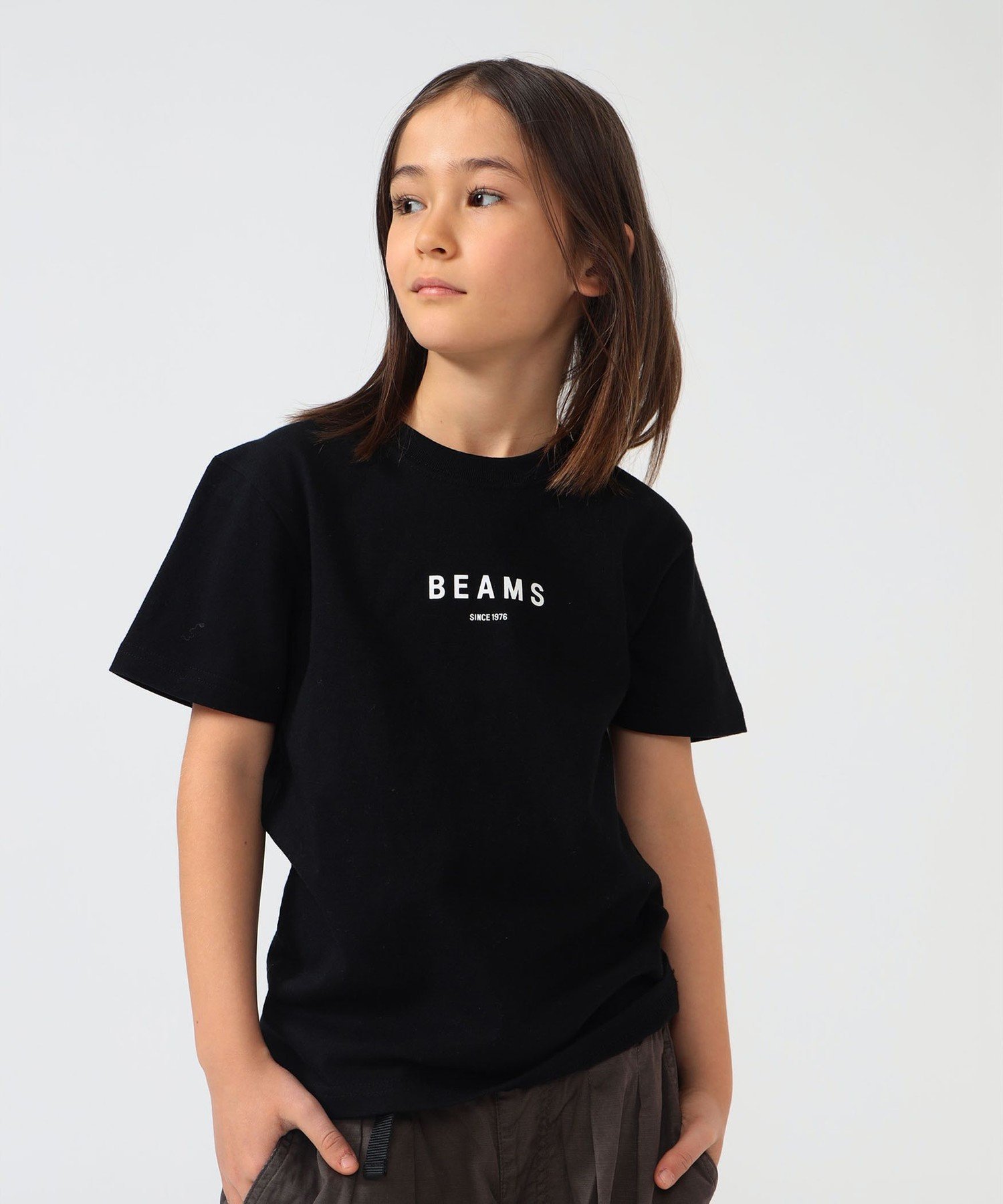 BEAMS * Детская футболка BEAMS / с логотипом BEAMS (110~160 см) 26SS Kodomo Beams, BLACK — фото 2