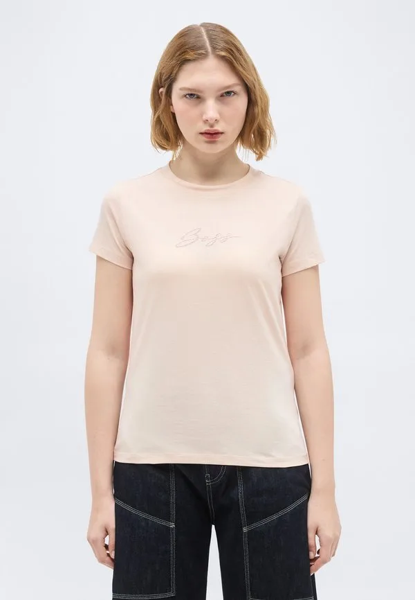 Футболка с принтом Boss, Light Pastel Pink — фото 3