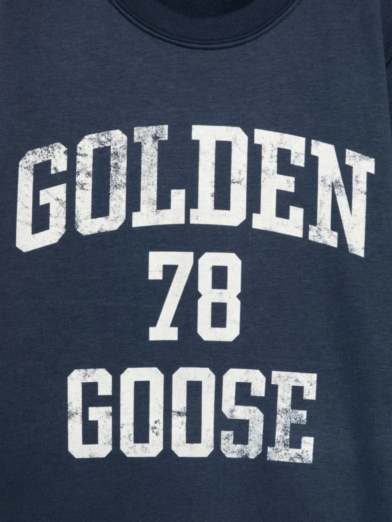 Толстовка с круглым вырезом и принтом логотипа Golden Goose Kids, синий — фото 3