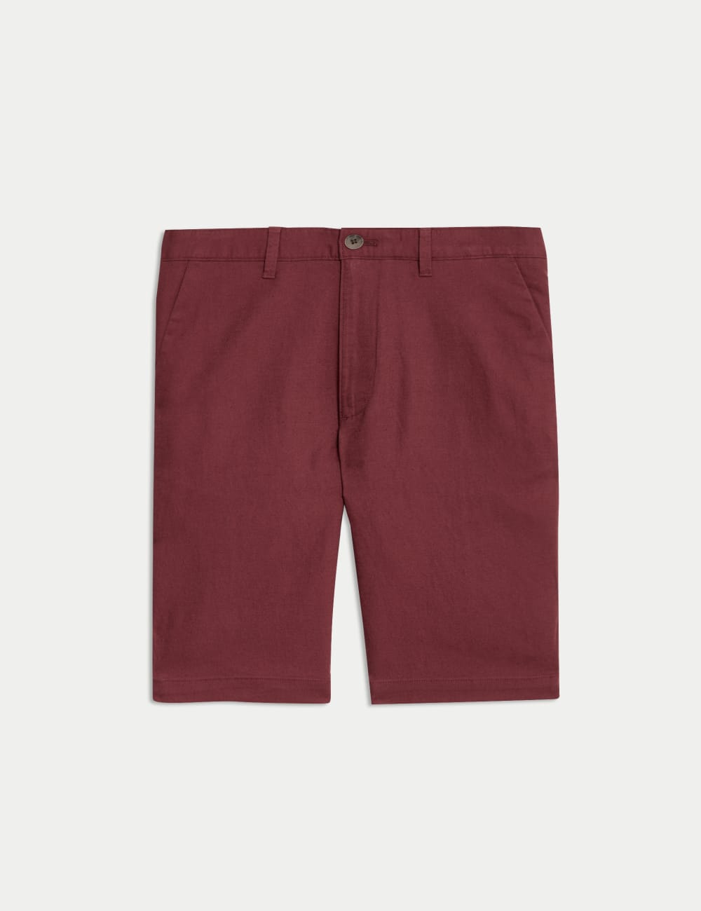 

Шорты-чиносы из льняной смеси классического кроя Marks & Spencer, бордовый