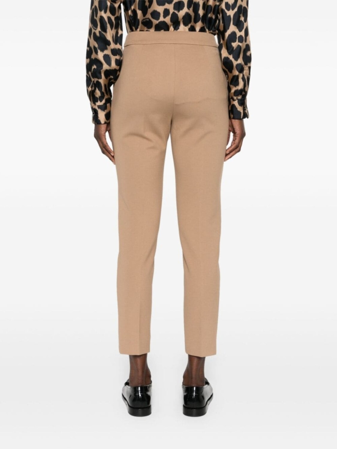 Max Mara узкие брюки Pegno из джерси, нейтральный цвет — фото 4