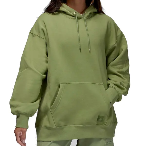 

Толстовка (WMNS) Air Jordan Flight Fleece Pullover Hoodie 'Sky J Light Olive', зеленый