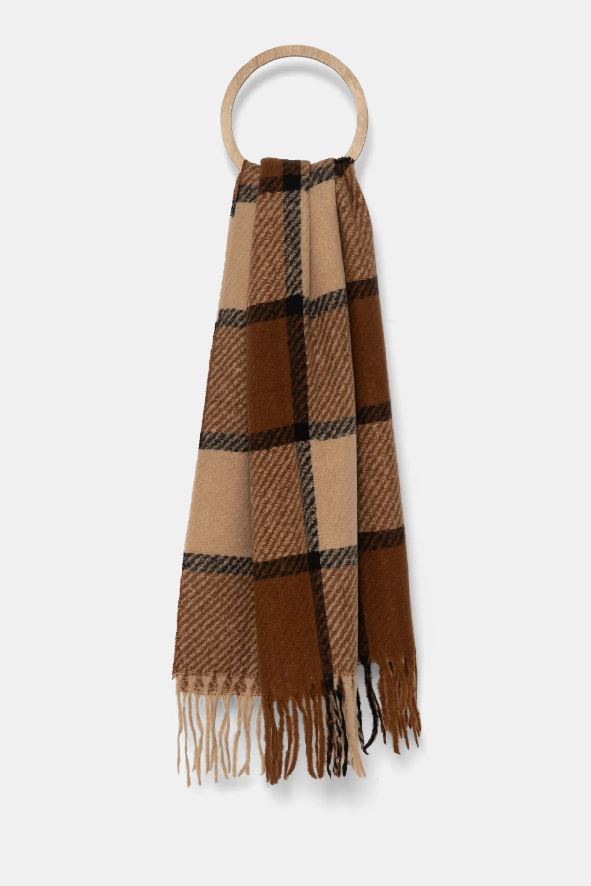 

Шерстяной шарф Answear Lab, коричневый