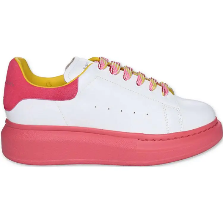 Alexander McQueen Кеды Oversized Low-Top Kids' Skateboarding Shoes White Pink Children Aged 3-7 Years Old — фото 3
