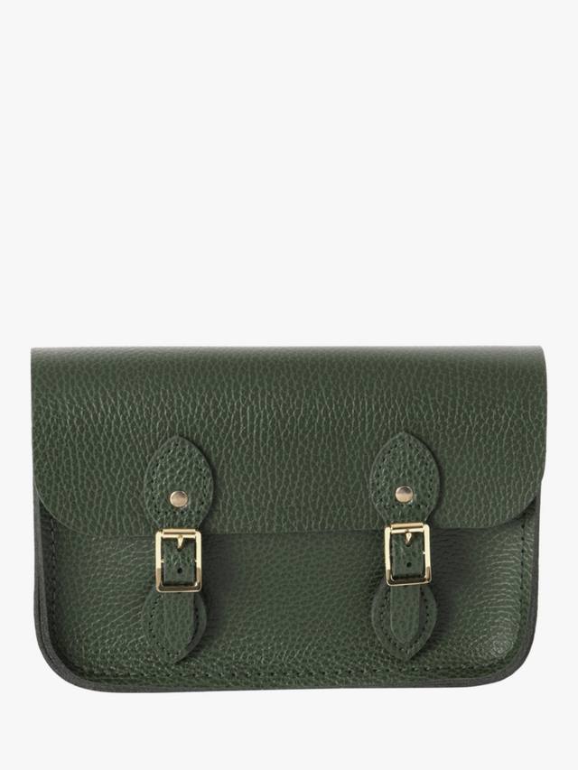 

Маленькая кожаная сумка через плечо Cambridge Satchel, Racing Green Celtic Grain