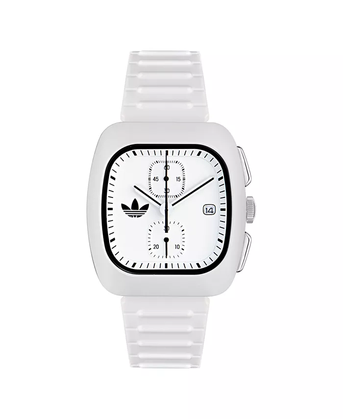 

Унисекс-хронограф, белые часы из полиуретана, 39 мм adidas