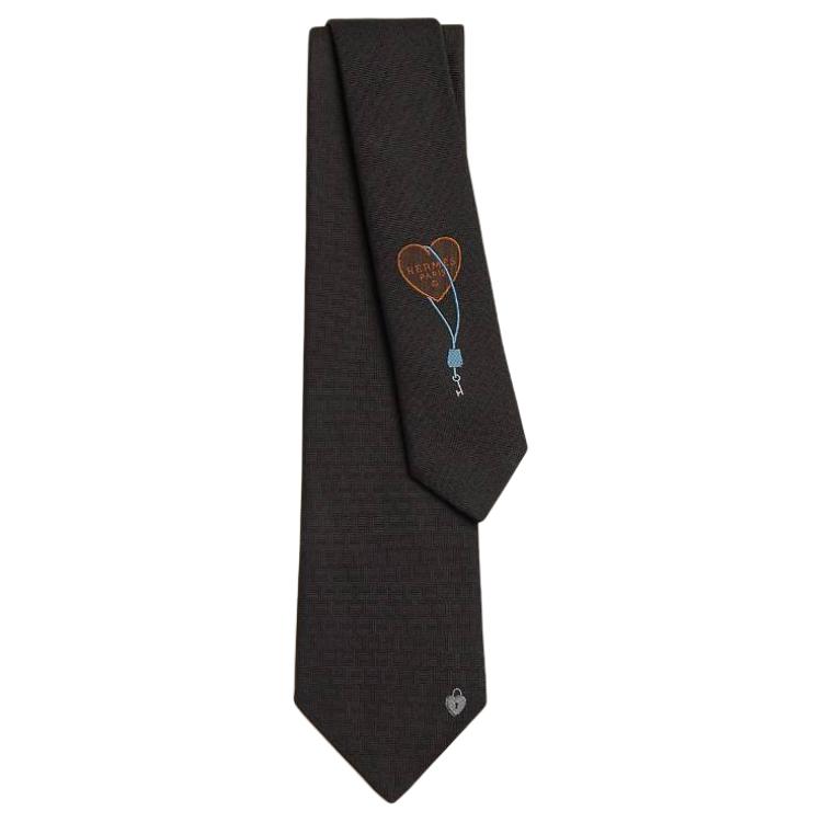 

HERMES Мужской галстук, Black