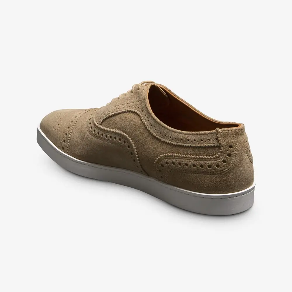 Оксфорды Wingtip мужские размер 7 костяной замша Allen Edmonds, коричневый — фото 3