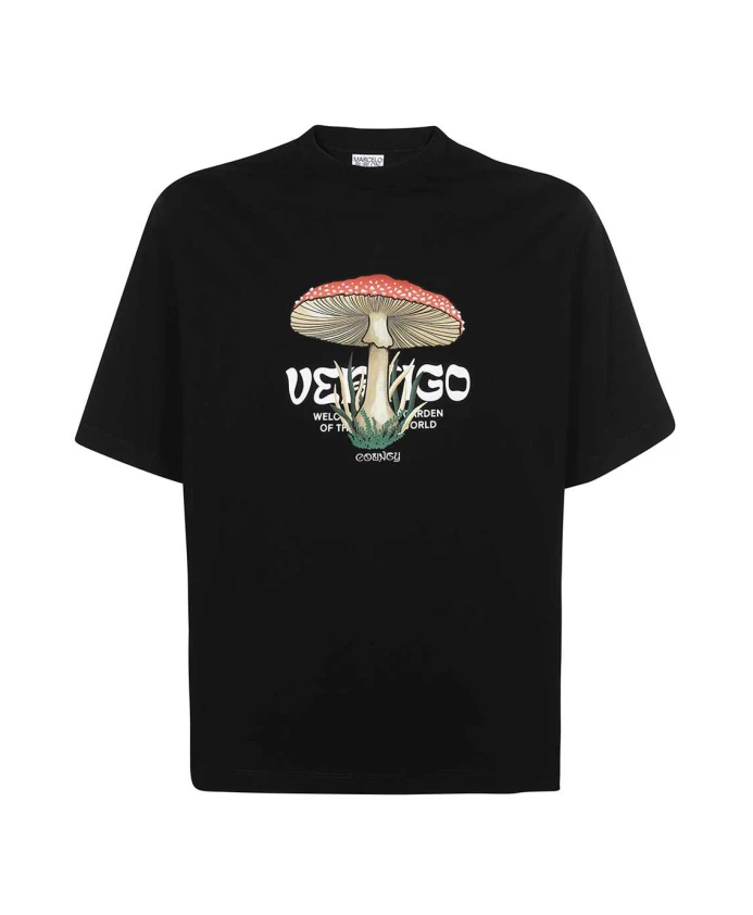 

Футболка из органического хлопка с принтом на передней части. Marcelo Burlon, черный