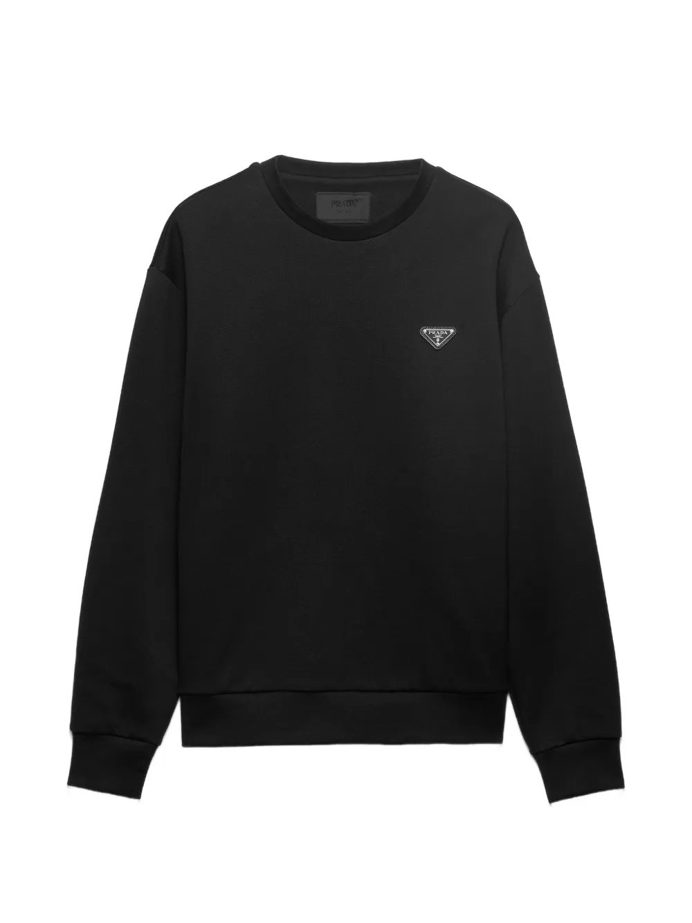 

Технический хлопковый свитшот Prada, черный