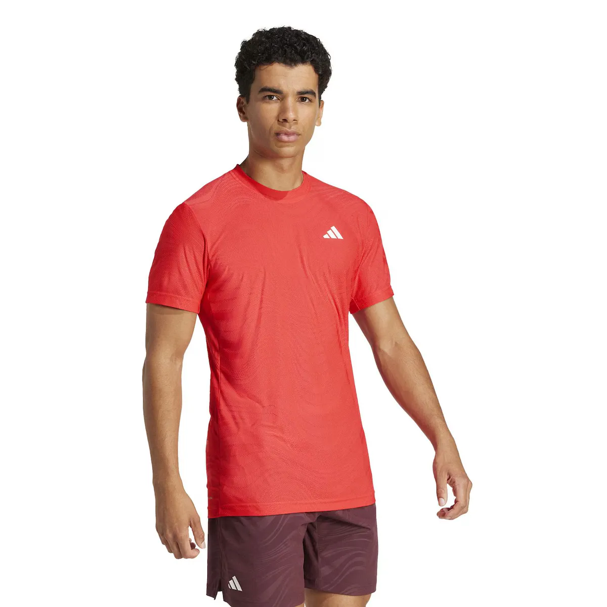 Мужская теннисная рубашка Adidas FLFT PRO, цвет Salmón — фото 3