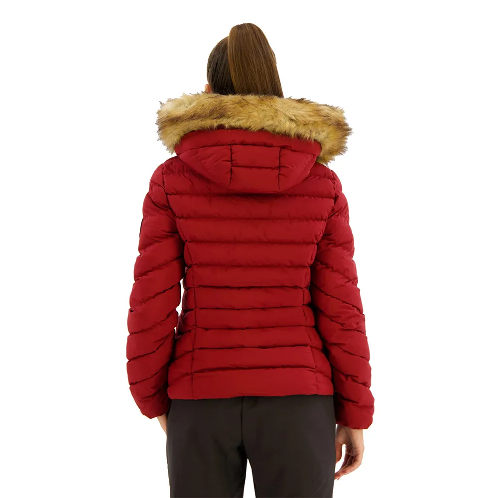 Куртка Superdry Fuji Faux Fur Padded, красный — фото 2