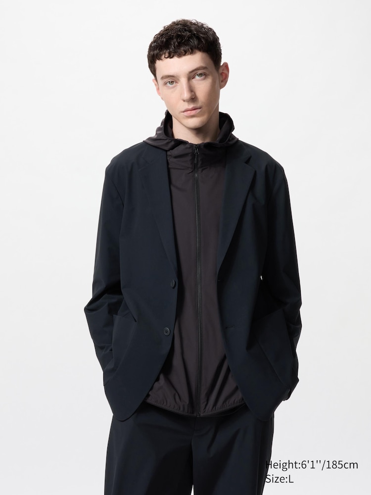 

Пиджак из ультраэластичного материала Uniqlo, черный