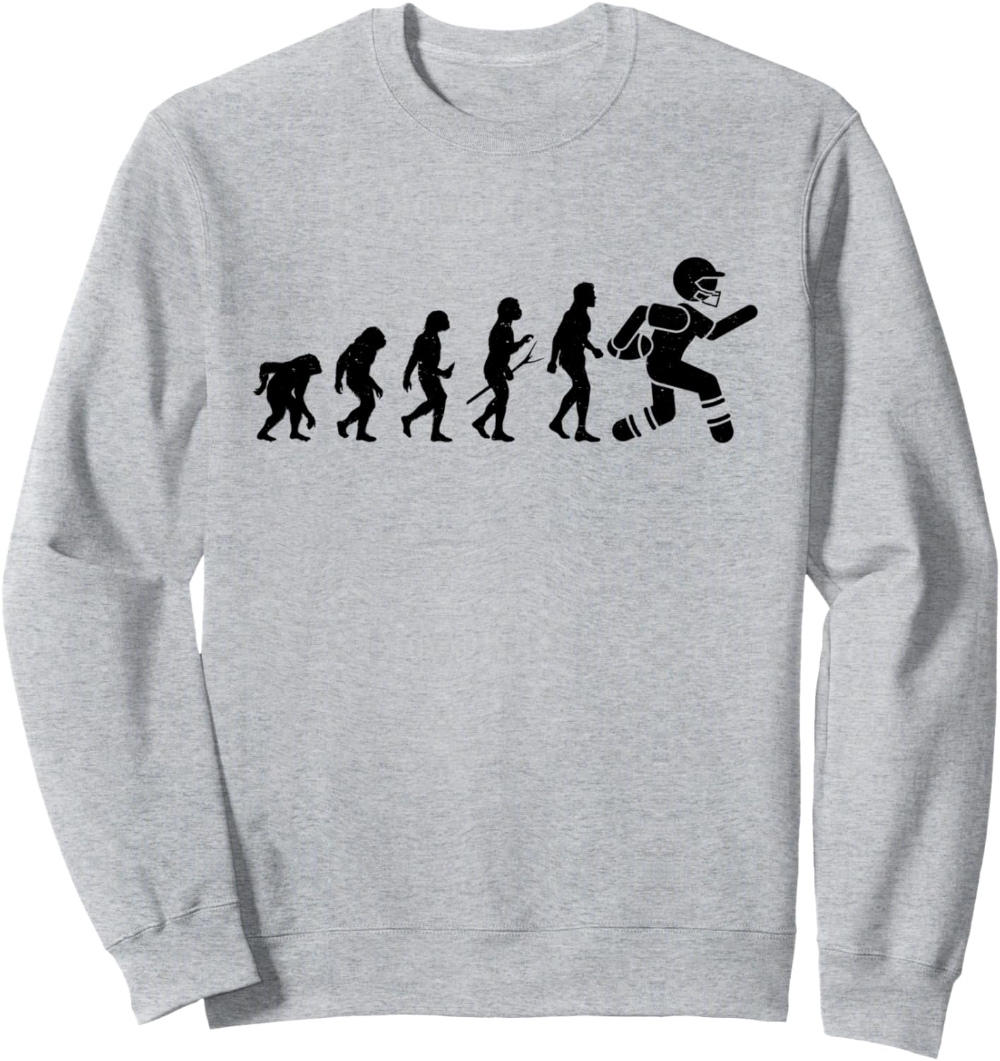 

Футболка с забавным рисунком на тему эволюции американского футбола Funny American Football Designs, серый