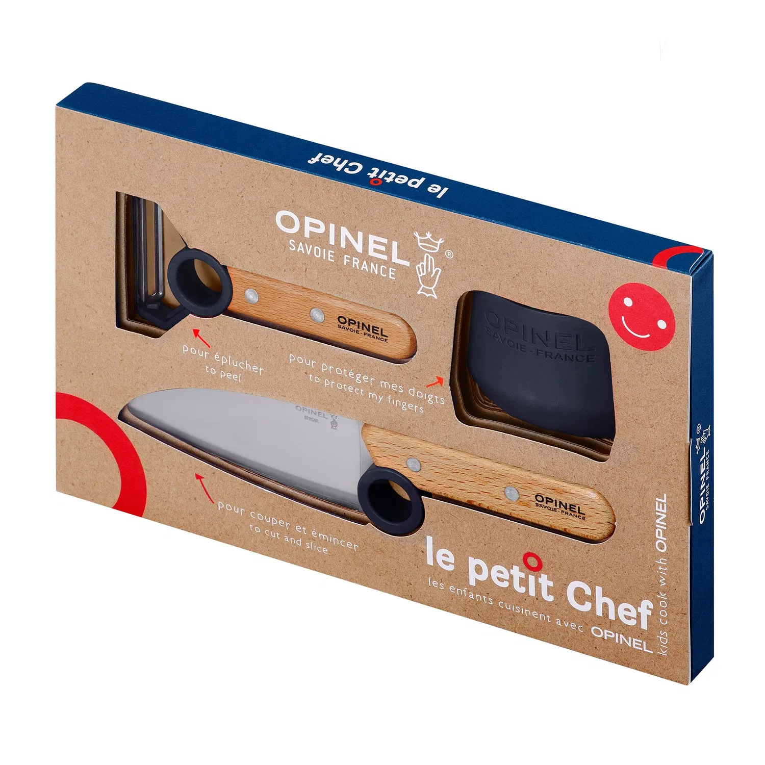 Детский кухонный набор ножей «Le Petit Chef» из 3 предметов, синий, от OPINEL — фото 2