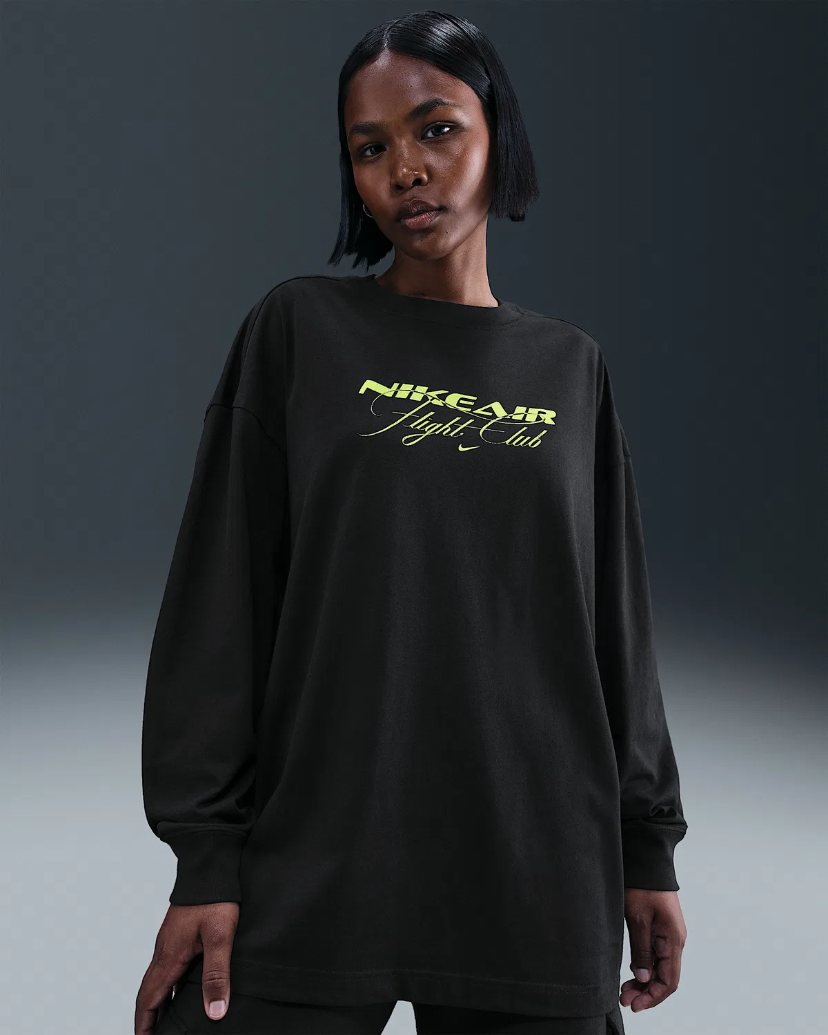 Женская оверсайз футболка с длинным рукавом Nike Sportswear, Black