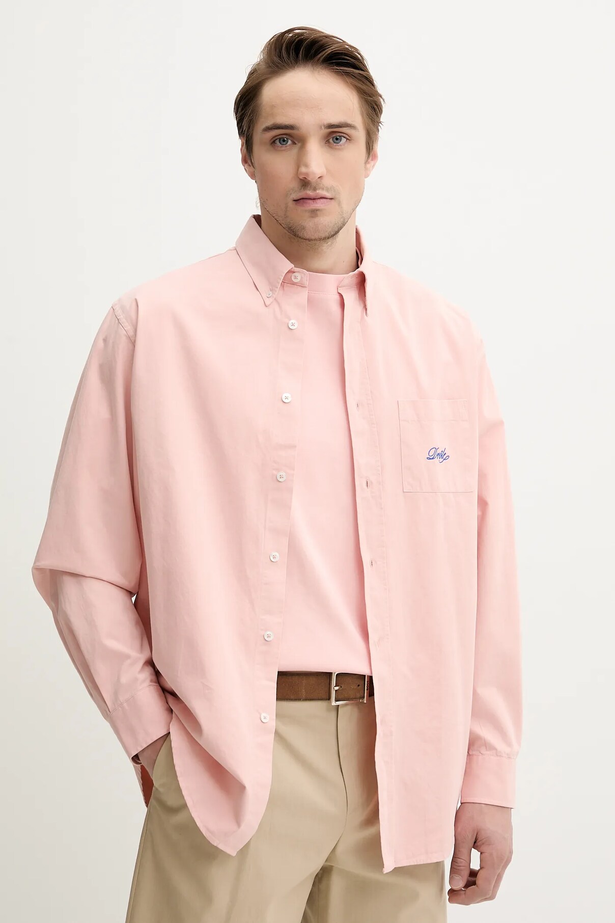 

Хлопковая рубашка La Chemise Lavee Drule Drôle De Monsieur, розовый