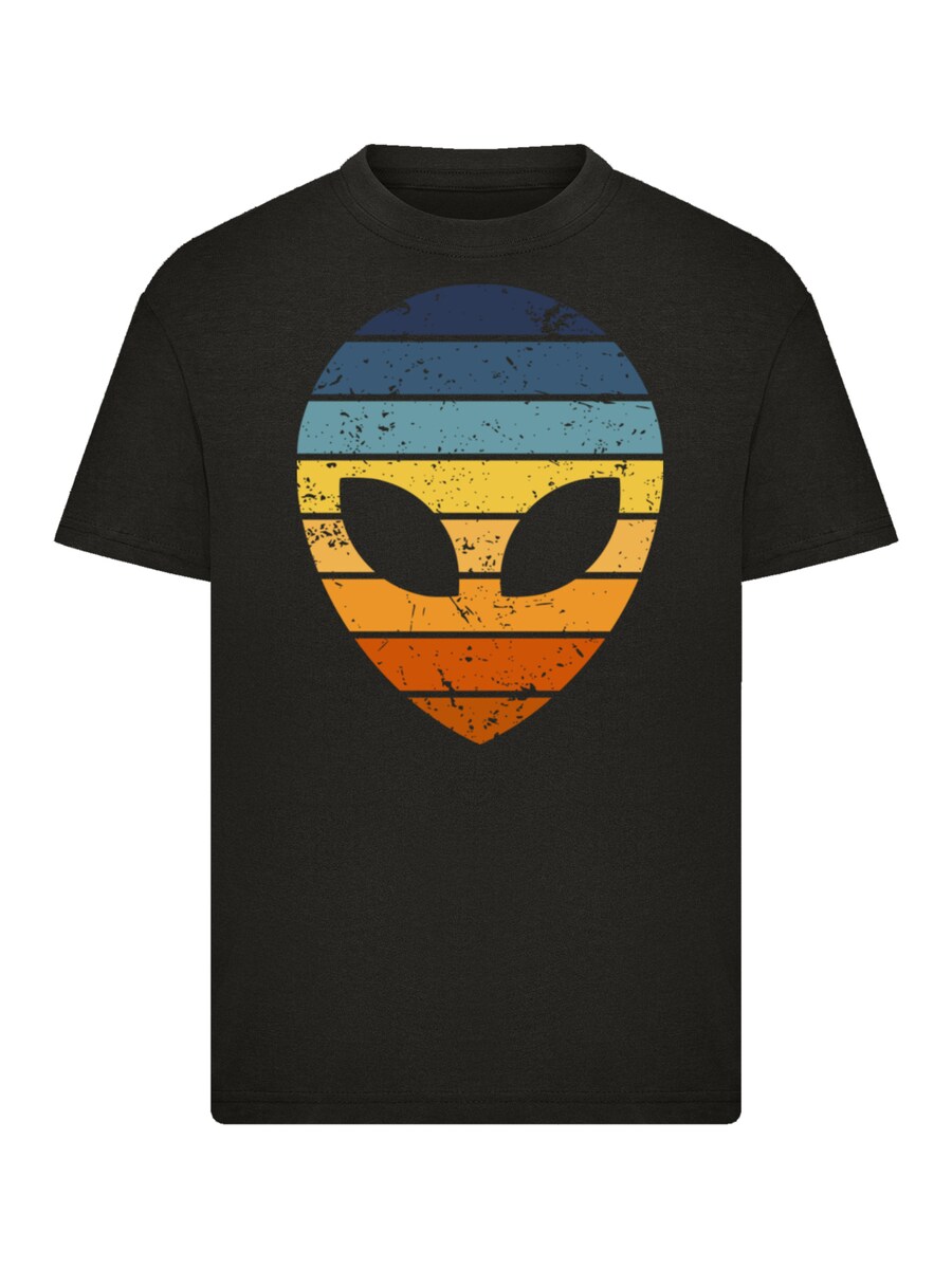 

Рубашка F4NT4STIC Alien Sonnenuntergang Retro, черный