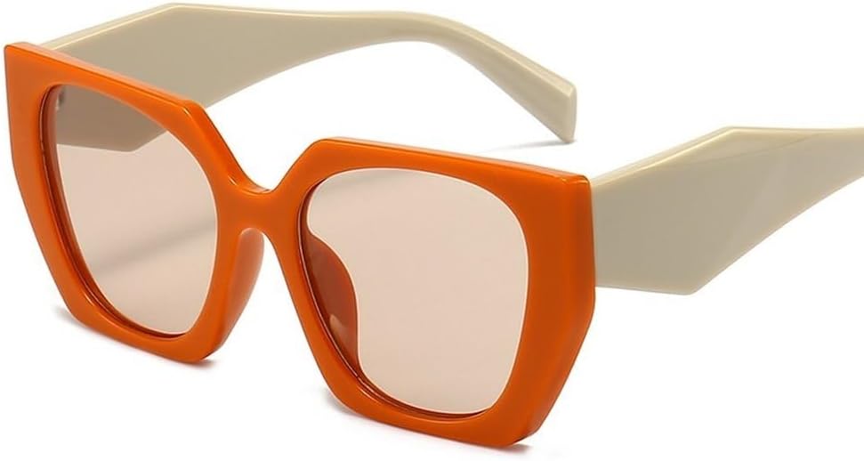 

Большие прямоугольные женские солнцезащитные очки в винтажном дизайнерском стиле, модные солнцезащитные очки больших размеров для мужчин и женщин, защита от ультрафиолета UV400 GHVWYX, Orange Beige