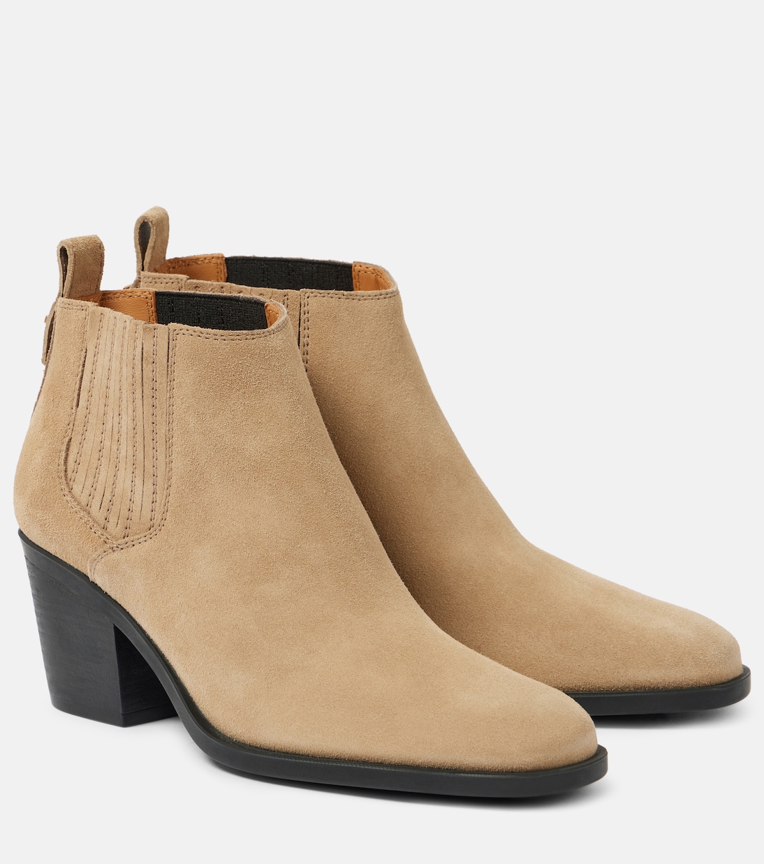 Замшевые ботильоны Tod's, Tabacco Chiaro