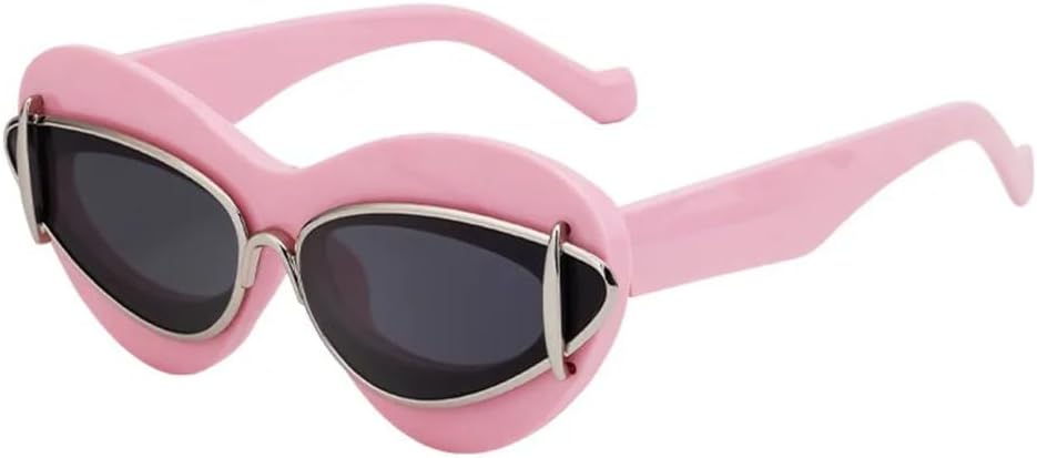 

Сексуальные женские солнцезащитные очки «кошачий глаз» для женщин и мужчин, роскошные винтажные солнцезащитные очки, популярные модные очки в крупной оправе generic, Pink Black