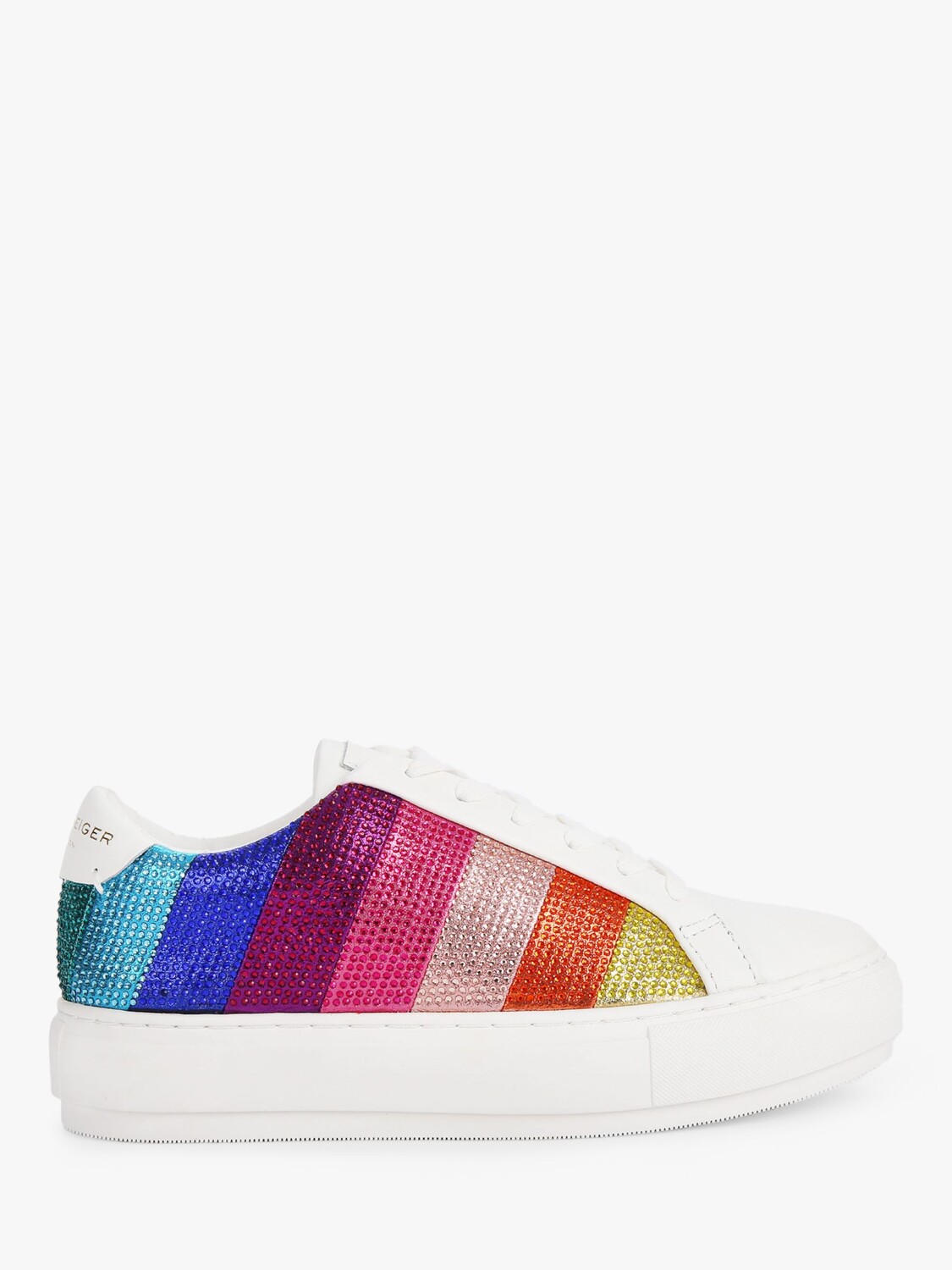 

Кожаные кроссовки Kurt Geiger London Laney, украшенные кристаллами, разноцветные