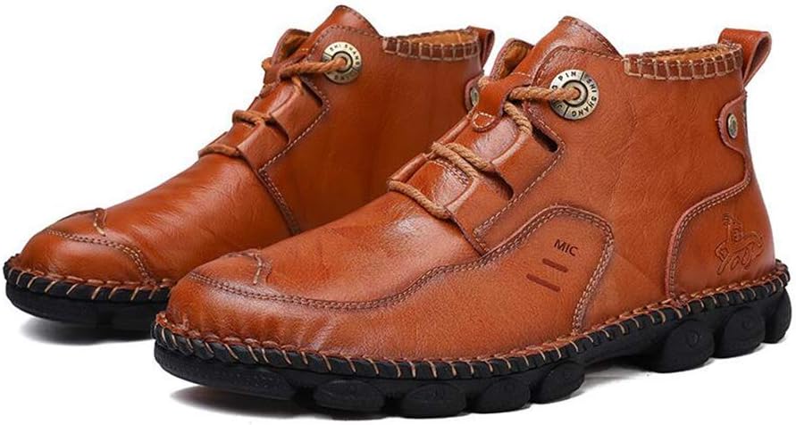 

Мужские военные ботинки, осенне-зимние модные ботильоны для работы и прогулок, коричневые - 39/UK 6.5/US 7 Jlfzc