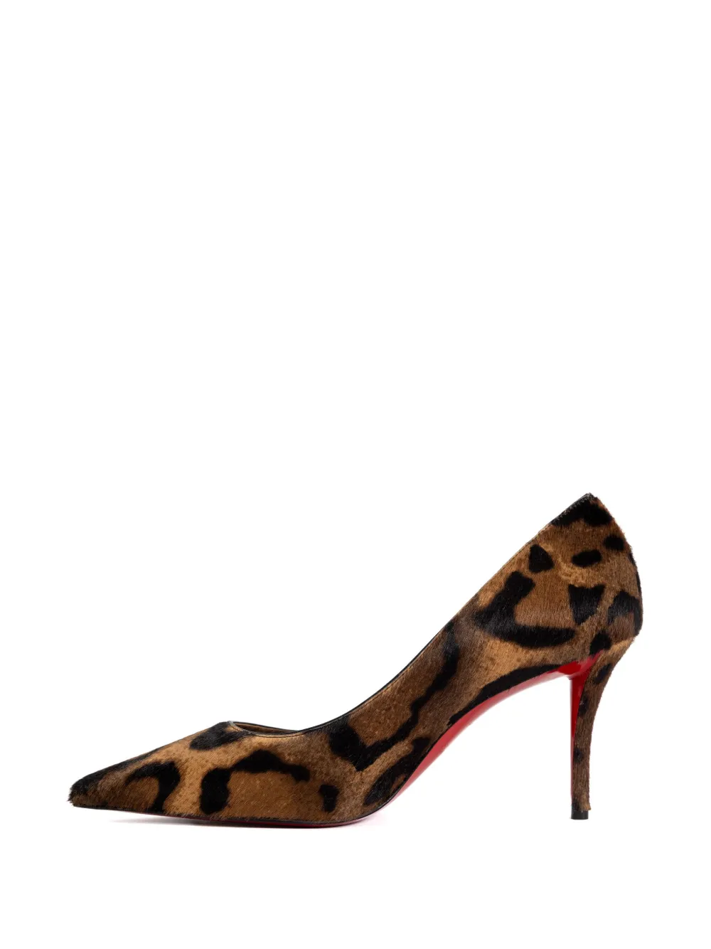 Туфли-лодочки на шпильке Miss Z с леопардовым принтом, каблук 80 мм Christian Louboutin, коричневый — фото 3