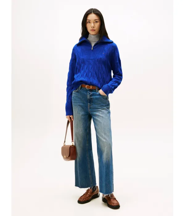Шерстяной свитер Relaxed fit Tommy Hilfiger, синий — фото 2
