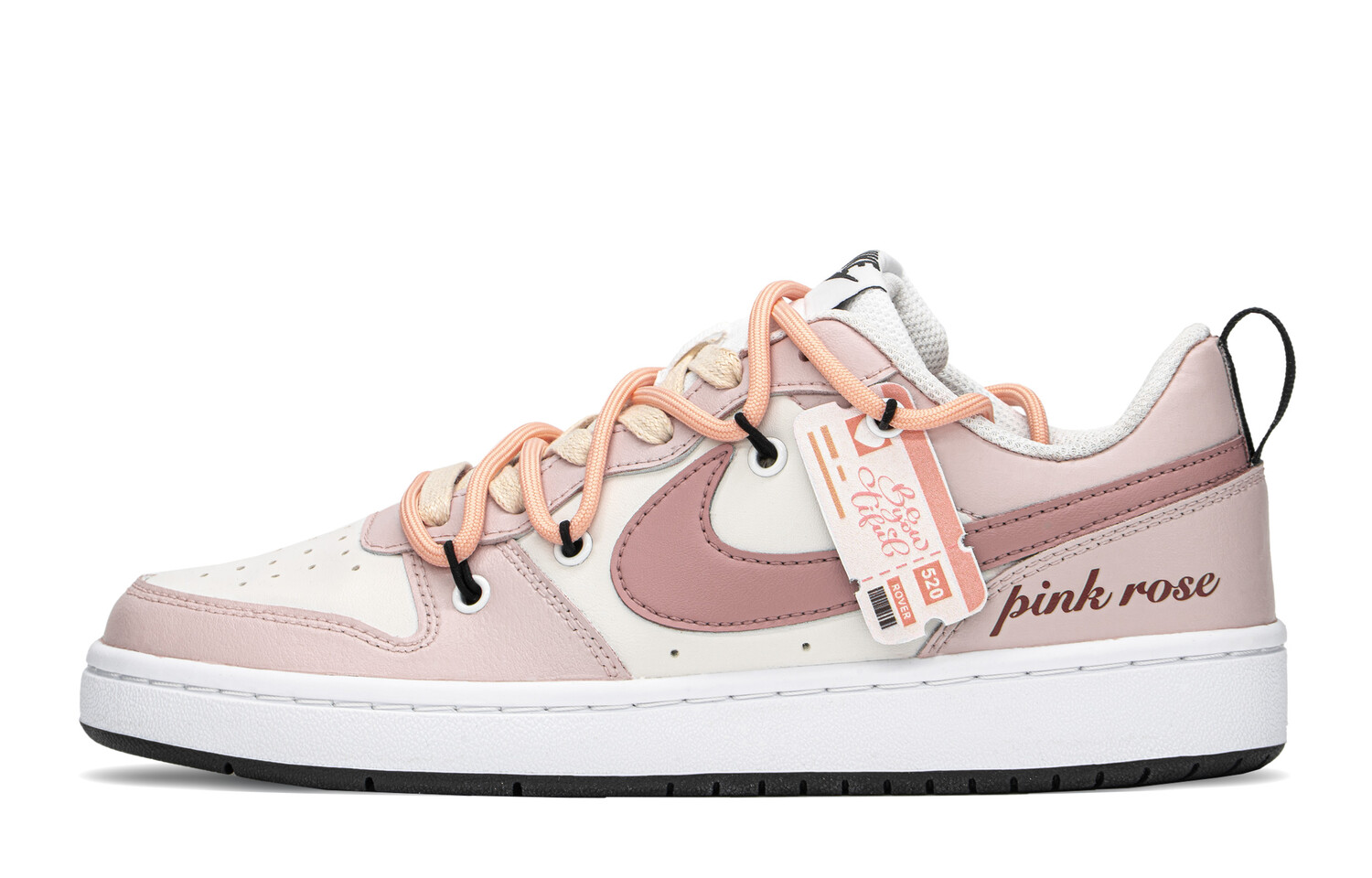 

Кроссовки Nike Court Borough Series Skateboard Shoes Women's Low-Top Beige Pink