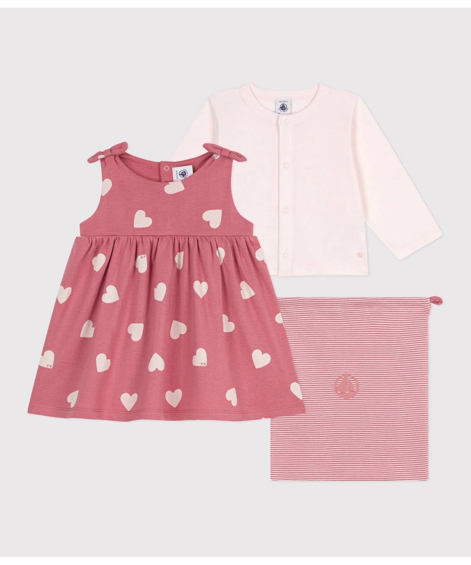 Детский комплект PETIT BATEAU: кардиган и платье