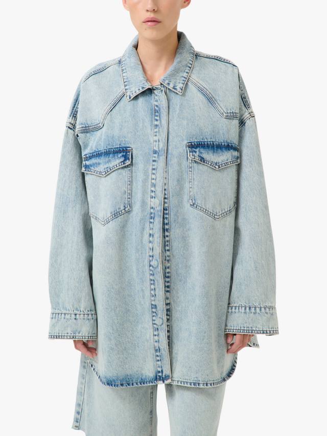 

Джинсовая рубашка Asher с эффектом кислотной стирки Gestuz, Mid Blue