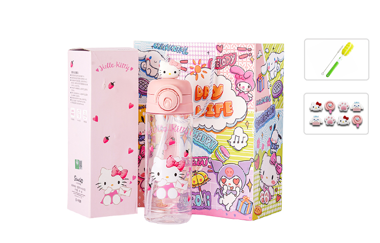 

Пластиковые стаканы для воды Sanrio, Hello Kitty (Includes Cleaning Tools + Hello Kitty Stickers + Gift Bag)