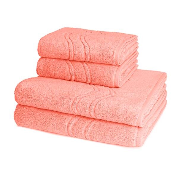 

Cashmere feeling Набор полотенец Ross (4 шт), 50x1x100 см цвет peach pink