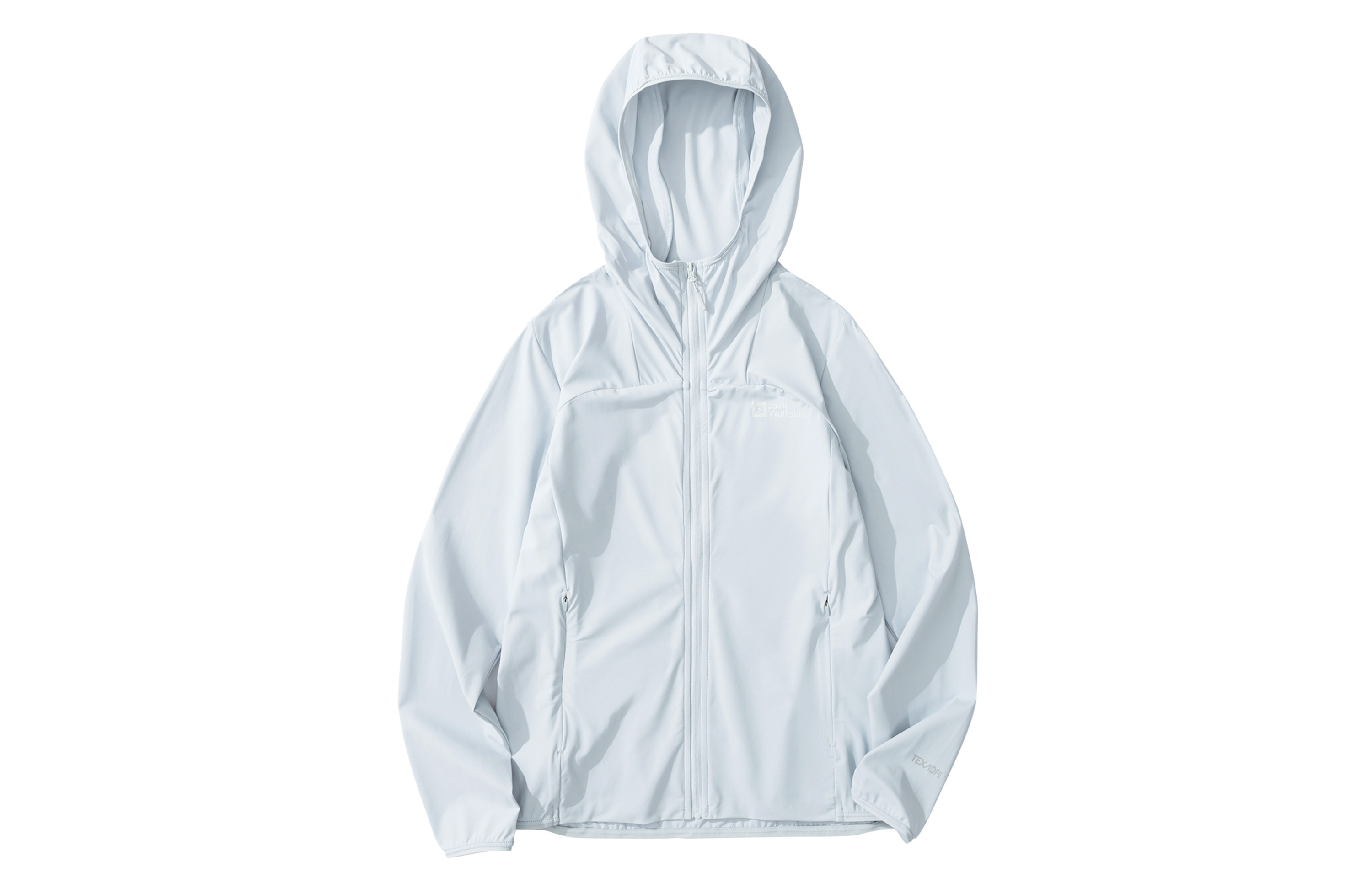 

JACK WOLFSKIN Дышащая быстросохнущая одежда с защитой от ультрафиолета для женщин, Soft Blue/1409