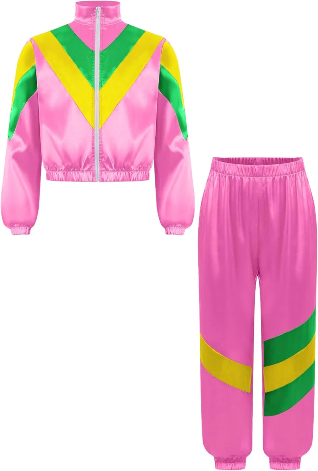Детский спортивный костюм в стиле ретро Winnrchan Hot Pink — фото 3