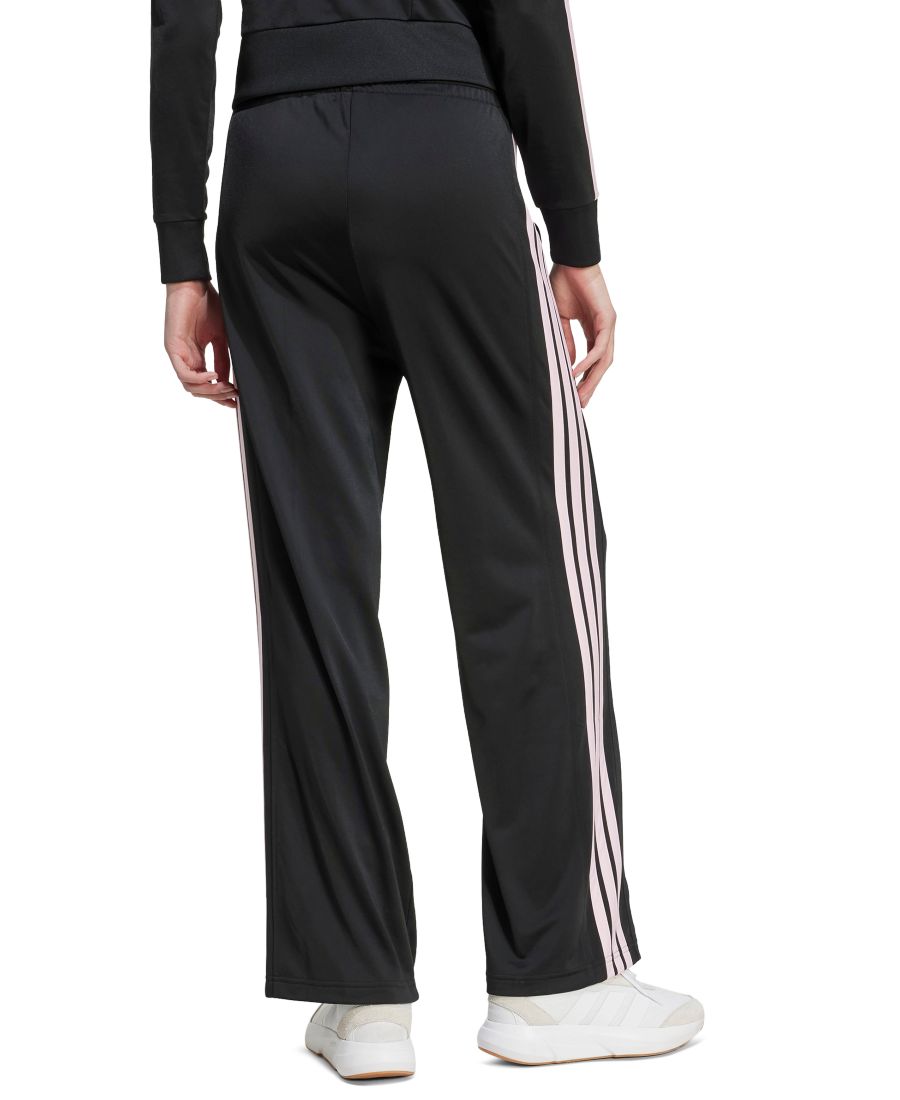 Женские модные брюки средней посадки с тремя полосками Adidas, Black/clear Pink — фото 2