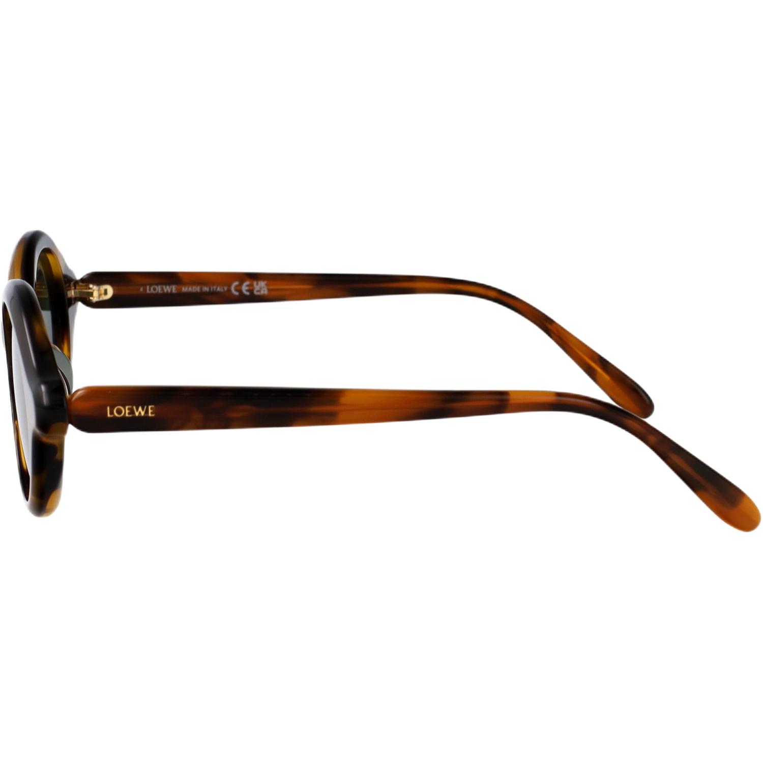 LOEWE Пластиковые овальные солнцезащитные очки мужские коричневые, Brown — фото 3