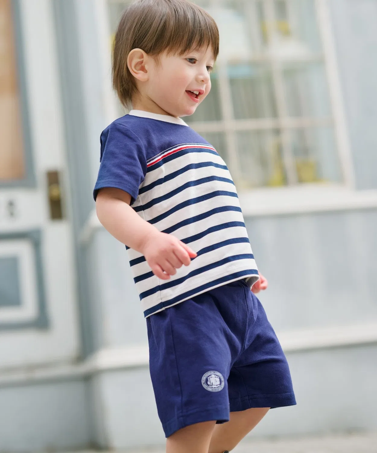 Набор из кардигана, футболки и брюк J.PRESS KIDS BABY, 3 предмета, слоновая кость — фото 3
