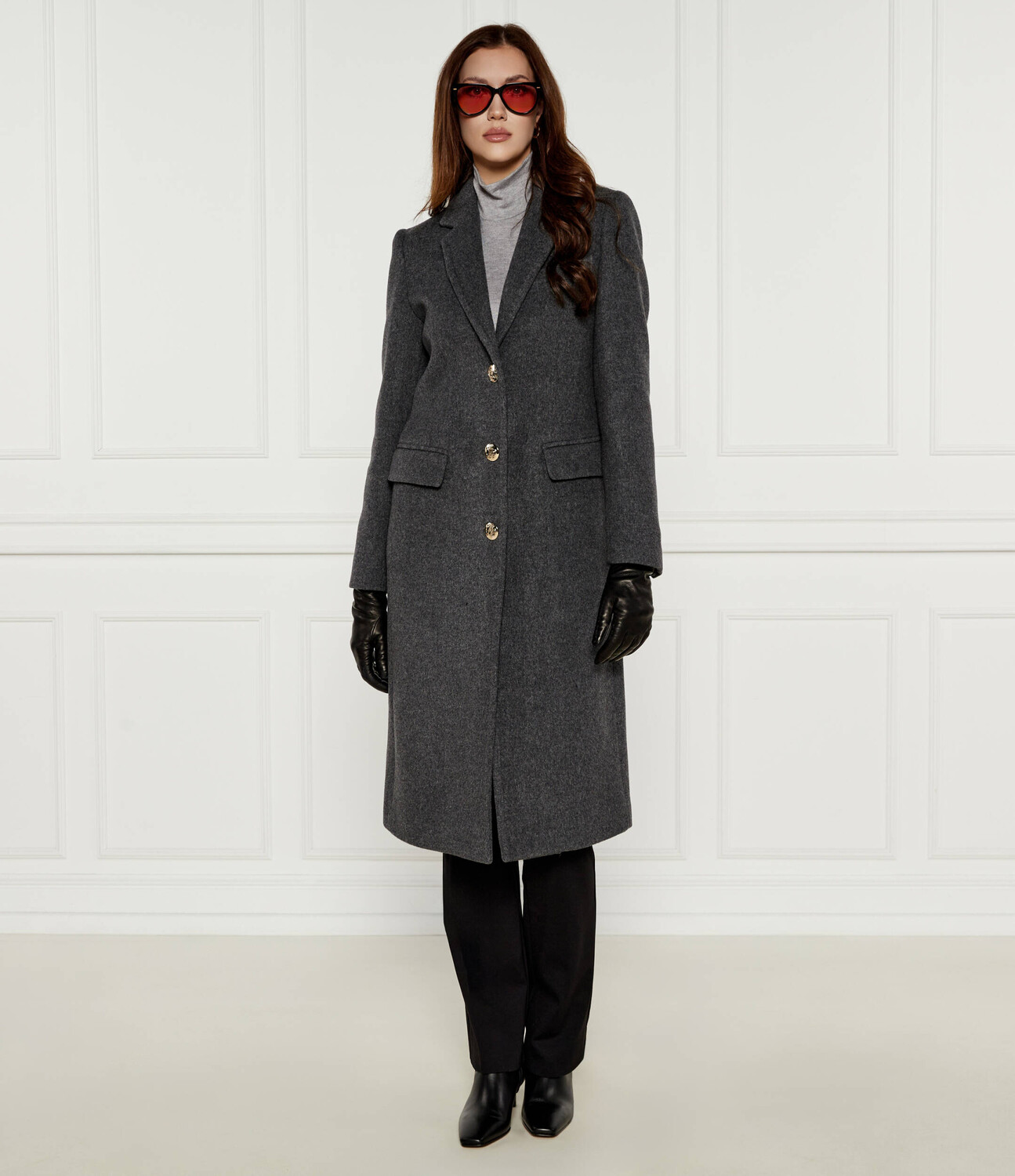 

Шерстяное пальто Liu Jo, цвет grafite