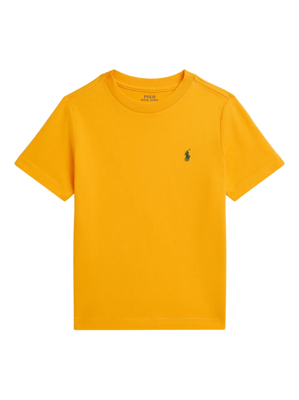 

Футболка с вышитым логотипом POLO RALPH LAUREN KIDS, желтый