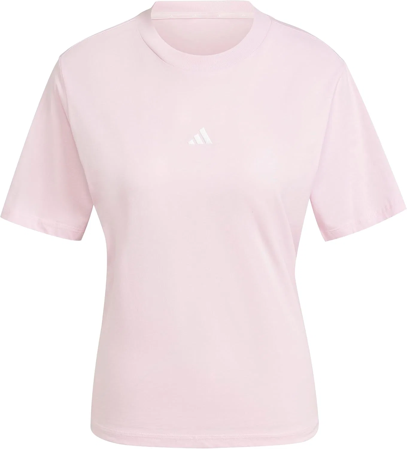 Футболка хлопковая adidas, цвет Clear Pink/White — фото 3