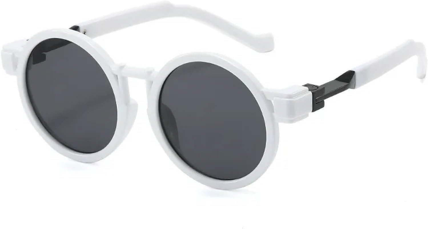 

Солнцезащитные очки с защитой от УФ-излучения UV400 для женщин и мужчин | Круглая оправа в стиле стимпанк, оранжево-синяя, с прозрачным градиентом | для занятий спортом на открытом воздухе DSVIGF, White Gray