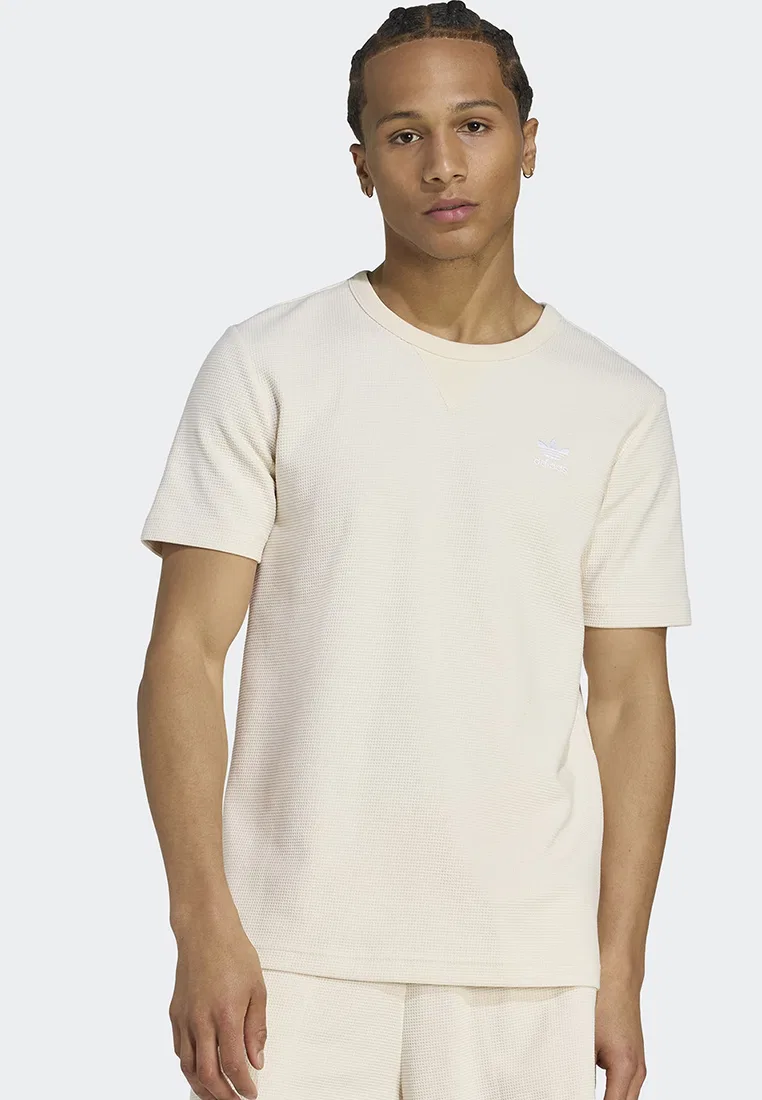 Футболка вафельная, Trefoil Essentials Adidas, белый