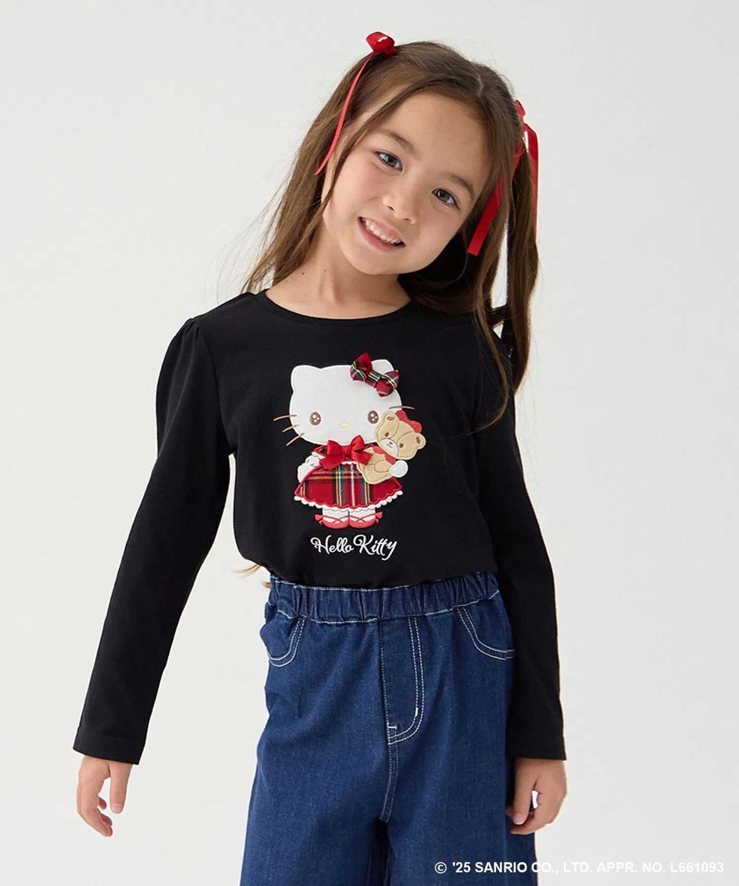 Детская лонгслив ANY KIDS с аппликацией Hello Kitty