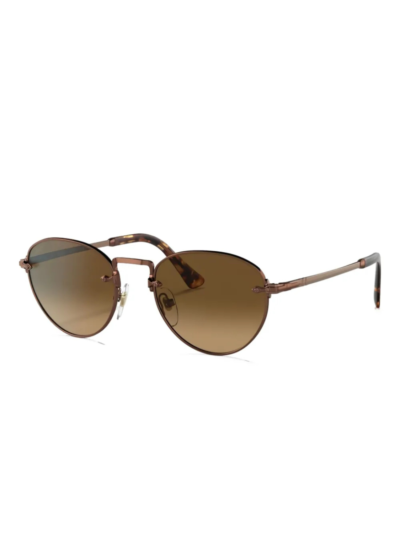 

Солнцезащитные очки Persol в круглой оправе, коричневый