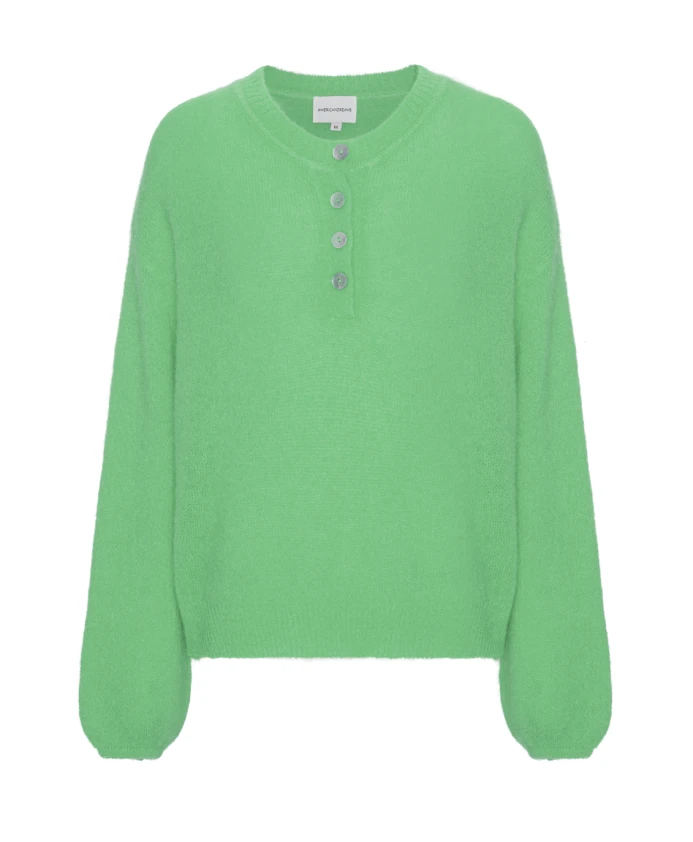 

Мягкий изумрудно-зеленый мохеровый свитер Americandreams, зеленый