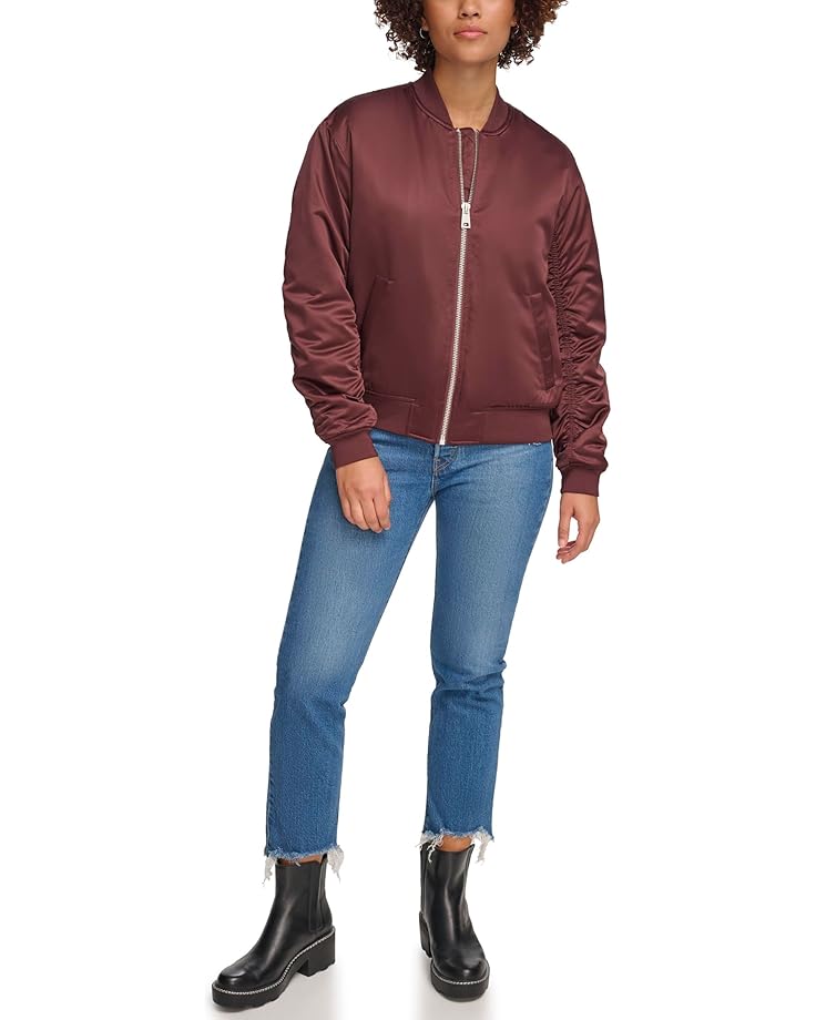 

Куртка-бомбер Levi's Fashion Bomber with Ruching on, цвет Dark Chocolate