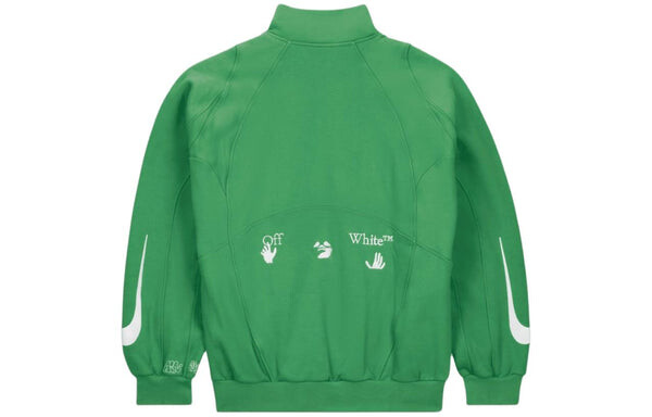 Куртка Nike x OFF-WHITE Mc Track Jacket Asia Sizing 'Kelly Green', цвет kelly — фото 3
